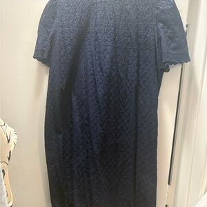 GAP Blue Puff Sleeve Sheath Dress